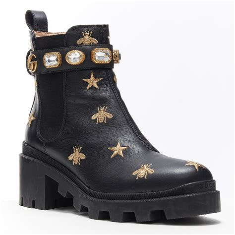 gucci boots with gems.